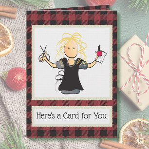Nail Tech Thank You Card for Christmas Gift