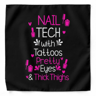 Nail Tech With Tattoos Bandana