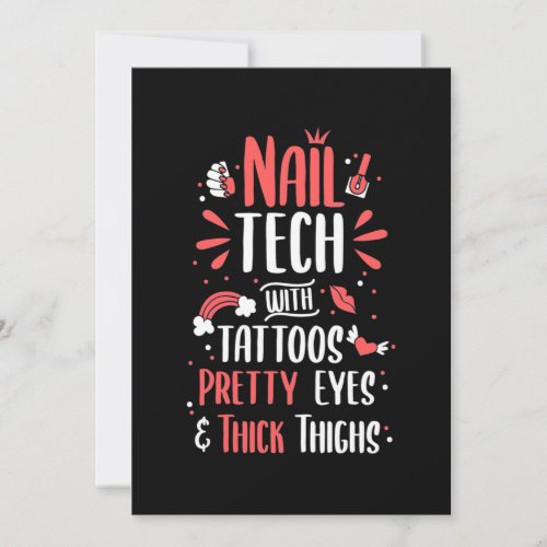 Nail Tech With Tattoos Invitation