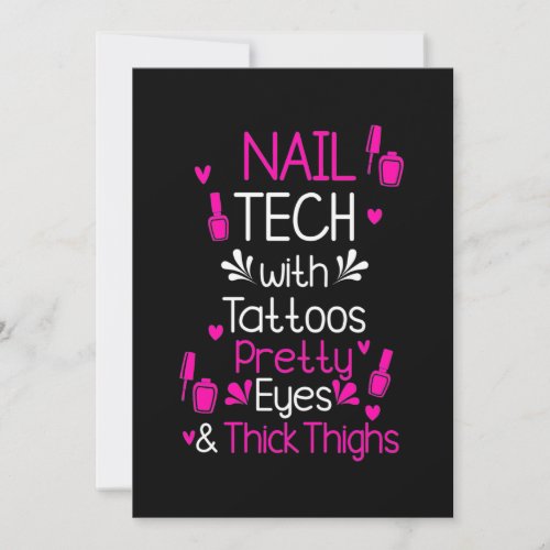 Nail Tech With Tattoos Invitation