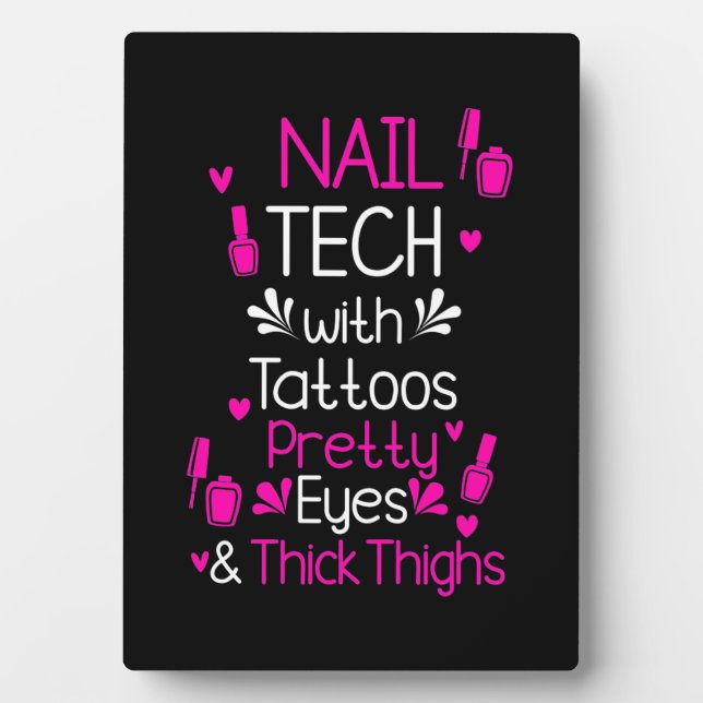 Nail Tech With Tattoos Plaque (Front)