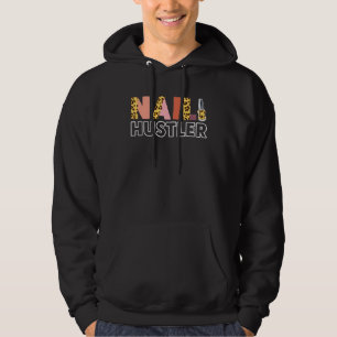Nail Tech Work Uniform Nail Polish Leopard Cheeta Hoodie