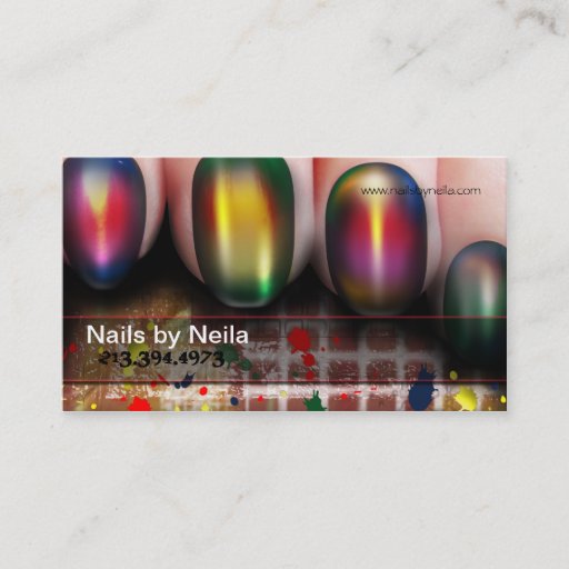 Customizable Nail Technician/Artist/Manicurist Business Card