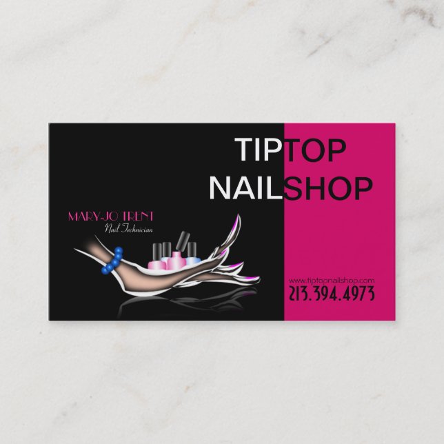 Nail Technician/Artist/Manicurist Business Card (Front)