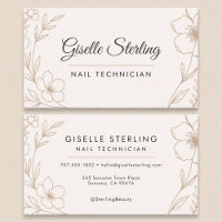 Nail Technician Beauty Botanical Blush Black