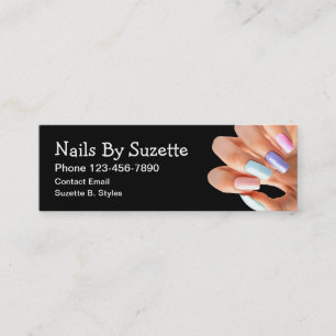 Nail Technician Beauty Mini Business Cards