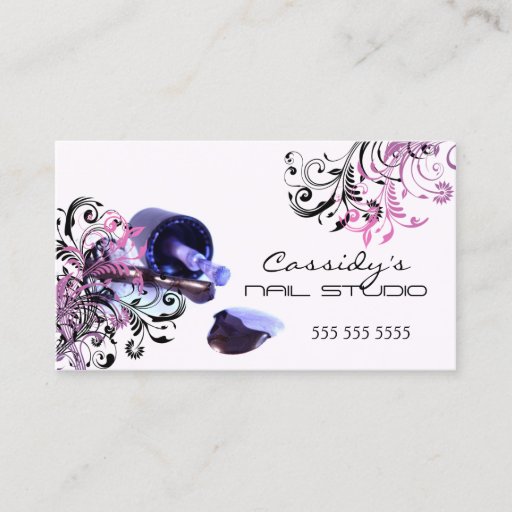 Customizable Nail Technician Beauty Salon Business Cards