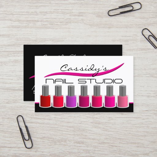 Customizable Nail Technician / Beauty Salon Business Cards