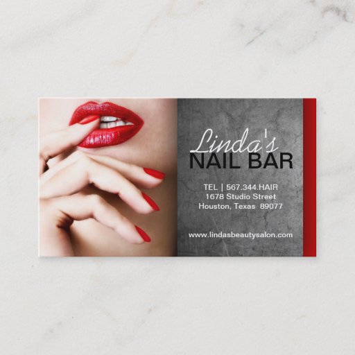 Customizable NAIL TECHNICIAN BUSINESS CARD