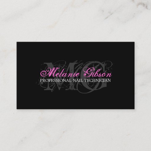 Customizable NAIL TECHNICIAN BUSINESS CARD
