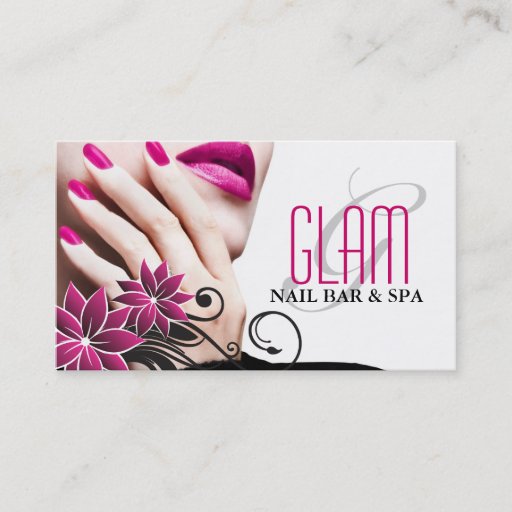 Customizable Nail Technician Business Card