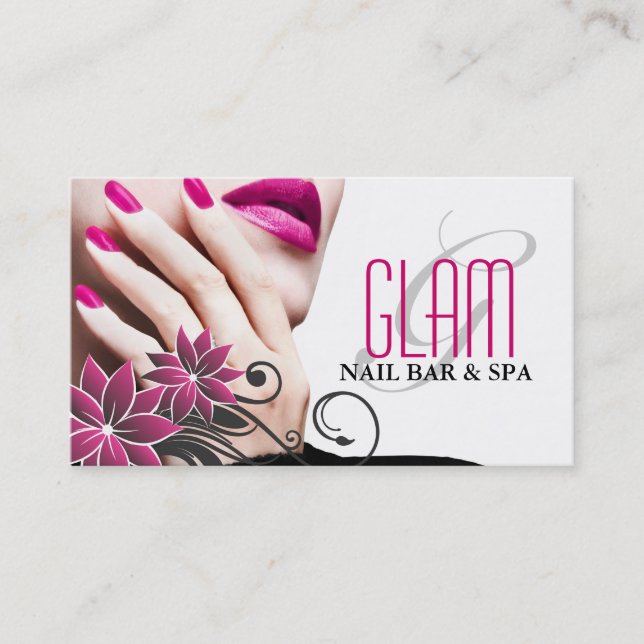 Nail Technician  Business Card (Front)
