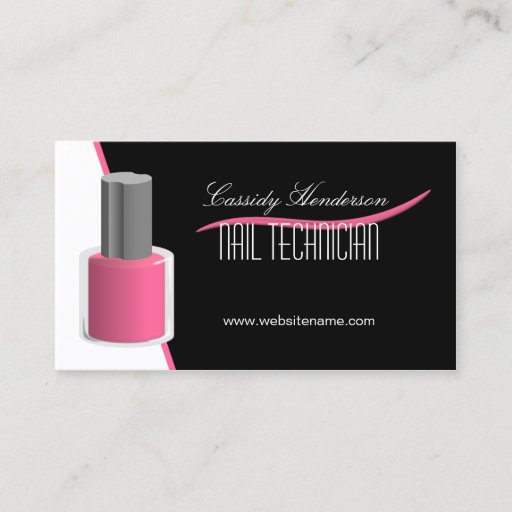 Customizable Nail Technician Business Cards
