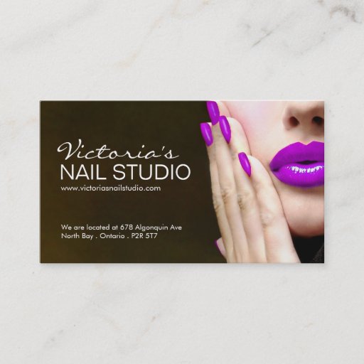 Customizable Nail Technician ~ Business Card Template