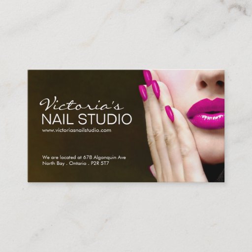 Customizable Nail Technician ~ Business Card Template