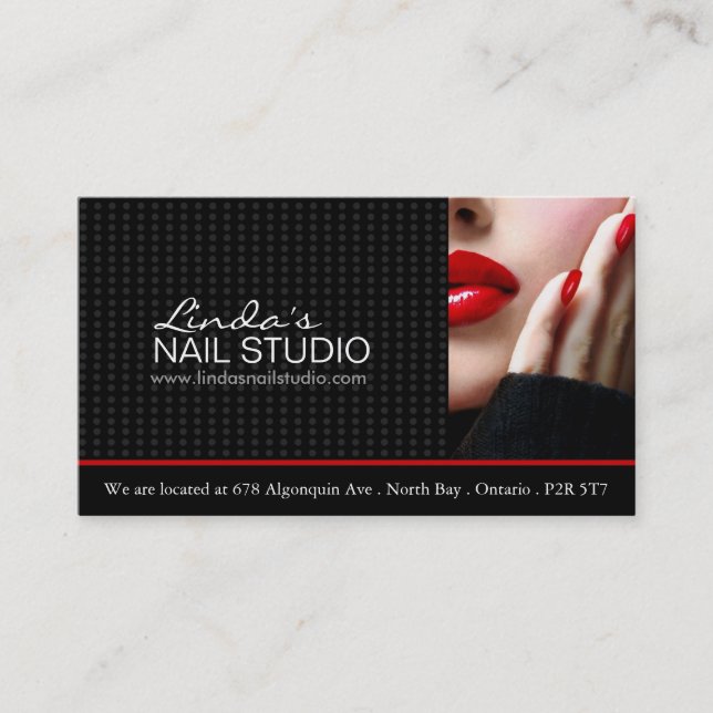 Nail Technician ~ Business Card Template (Front)