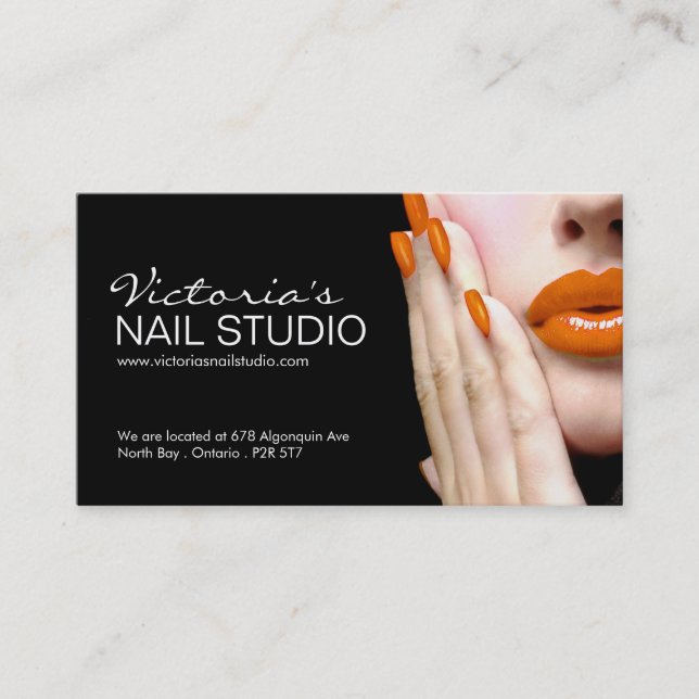 Nail Technician ~ Business Card Template (Front)