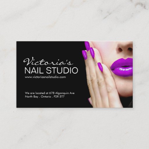 Customizable Nail Technician ~ Business Card Template