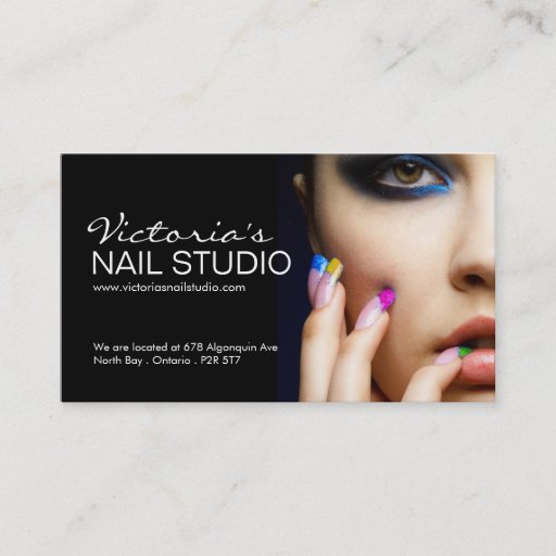 Customizable Nail Technician ~ Business Card Template