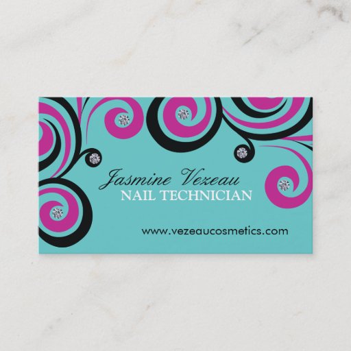 Customizable Nail Technician Business Cards
