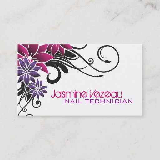 Customizable Nail Technician Business Cards