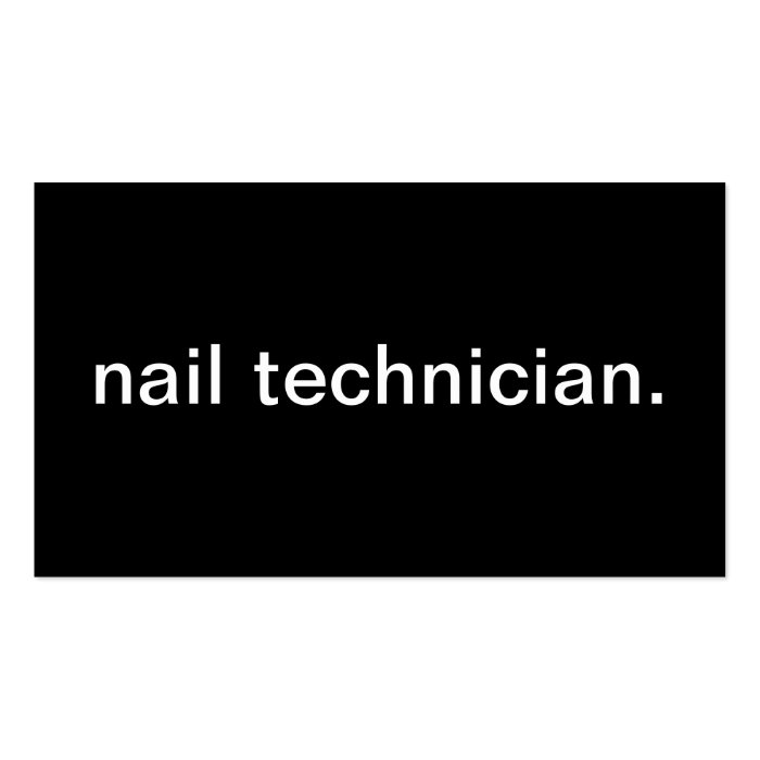 Nail Technician Business Cards