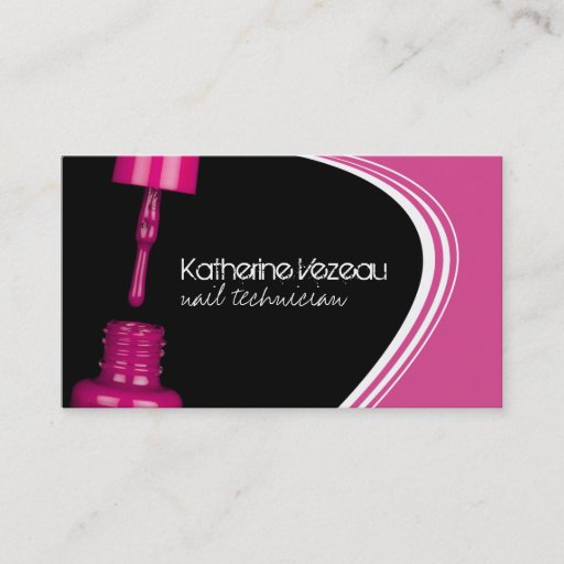 Customizable Nail Technician Business Cards