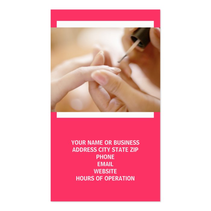 Nail Technician Business Cards