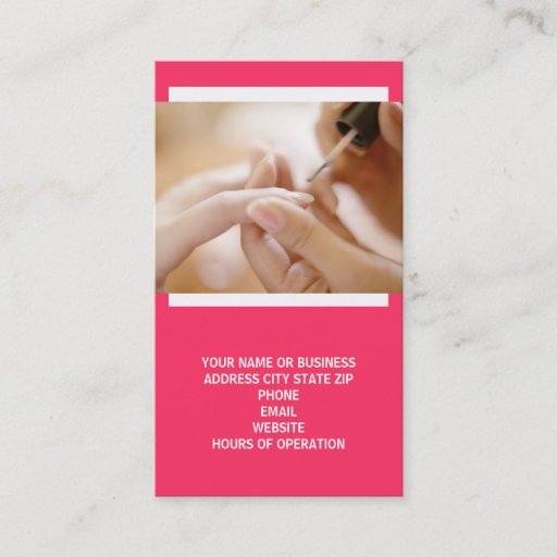 Customizable Nail Technician Business Cards