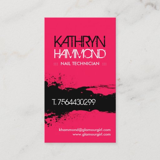 Customizable Nail Technician Business Cards