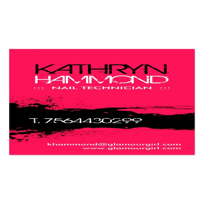 Nail Technician Business Cards