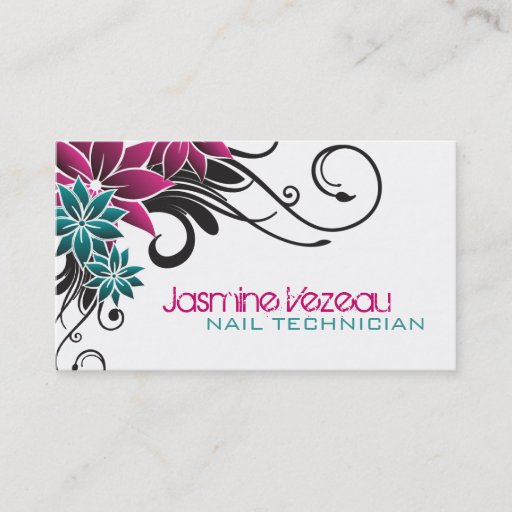 Customizable Nail Technician Business Cards