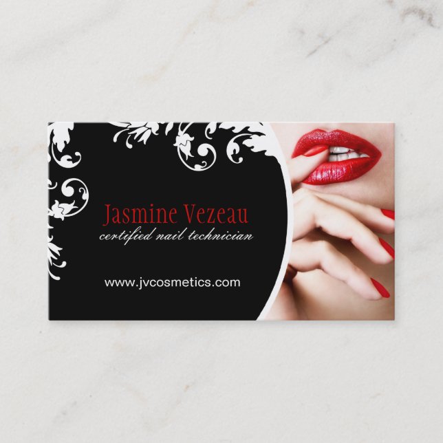 Nail Technician Business Cards (Front)