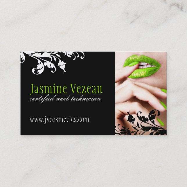 Nail Technician Business Cards (Front)