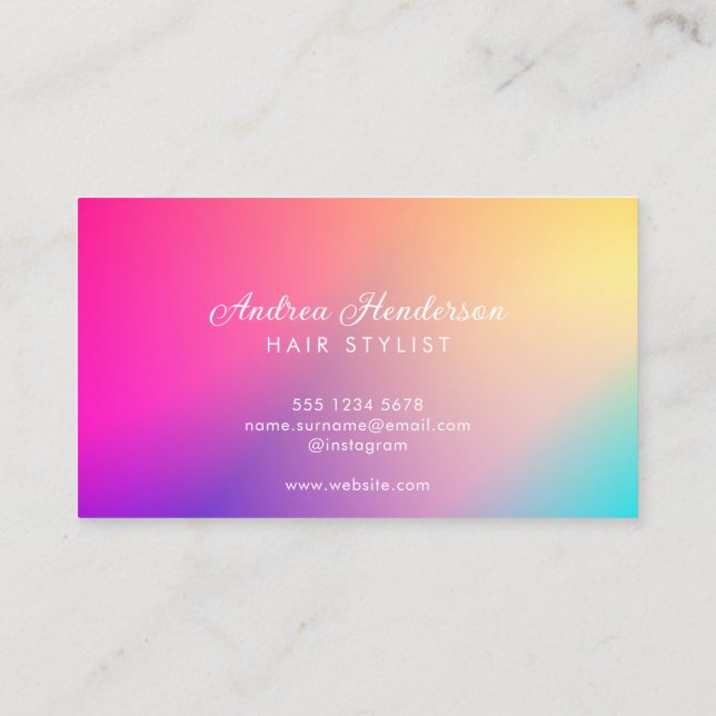 Nail Technician Business Cards, Nail Artist Makeup Card (Back)