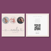 Nail Technician Champpagne Pink 3 Photo QR Code