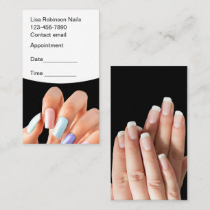 Nail Technician Client Appointment Cards