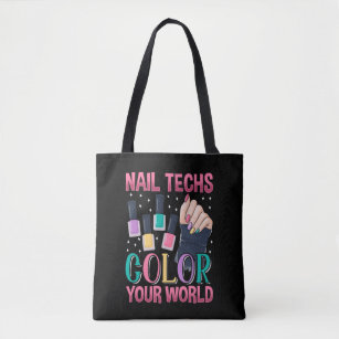Nail technician Colorful Nails Manicure Artist Tote Bag