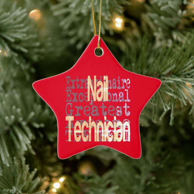 Nail Technician Extraordinaire Ceramic Ornament (Tree)