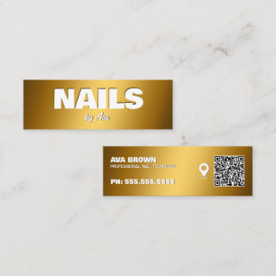 Nail Technician Google Maps QR Mini Business Card