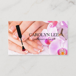 Nail Technician Manicured Hands Business Card