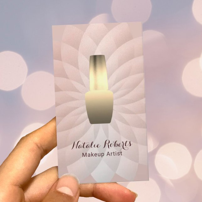 Nail Technician Manicurist Rose Gold Lotus Salon Business Card (Creator Uploaded)