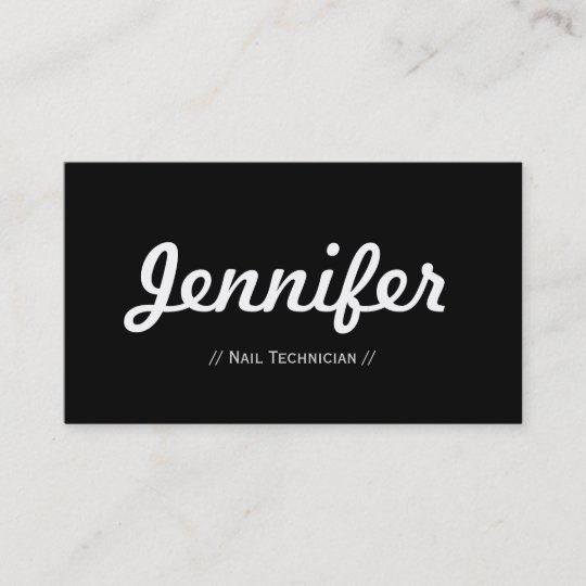 Nail Technician Minimal Simple Concise Business Card Zazzle Nail Technician Minimal Simple Concise Business Card