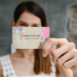 Nail Technician Nail Polish Bottles Business Card