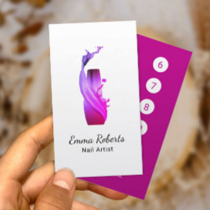 Nail Technician Nail Salon Manicurist Loyalty Card