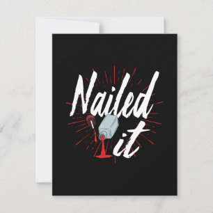 Nail Technician Nailed it Note Card