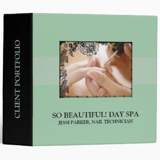 Nail Technician or Nail Salon Client Portfolio 3 Ring Binder