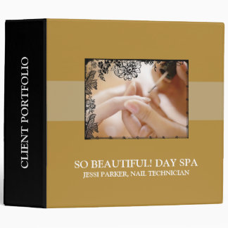 Nail Technician or Nail Salon Client Portfolio 3 Ring Binder