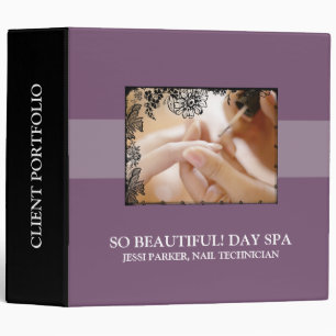 Nail Technician or Nail Salon Client Portfolio 3 Ring Binder
