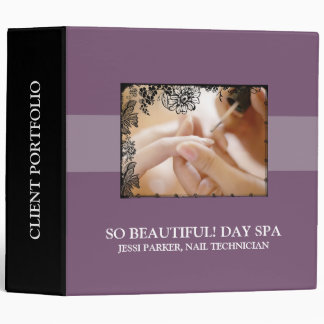Nail Technician or Nail Salon Client Portfolio 3 Ring Binder